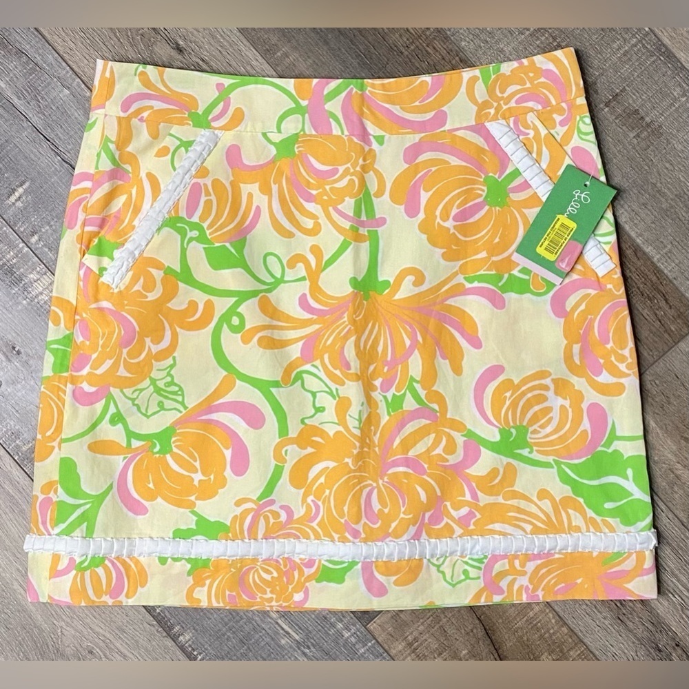 Lily Pulitzer Pineapple What a Wonderful World Martini Skirt NWT Size 4